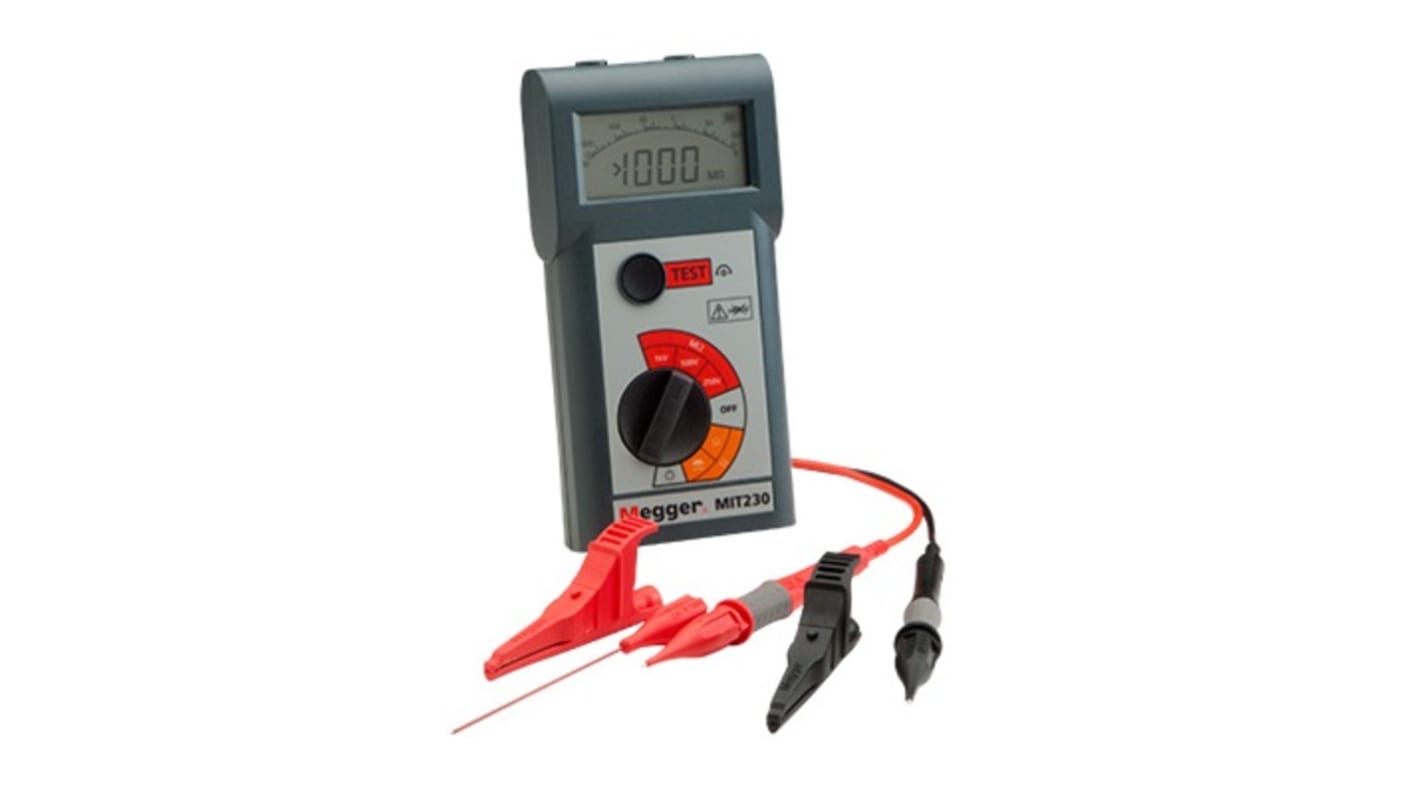 Megger Insulation & Continuity Tester, 250V Min, 1000V Max, 1000mΩ Max, CAT III 600 V