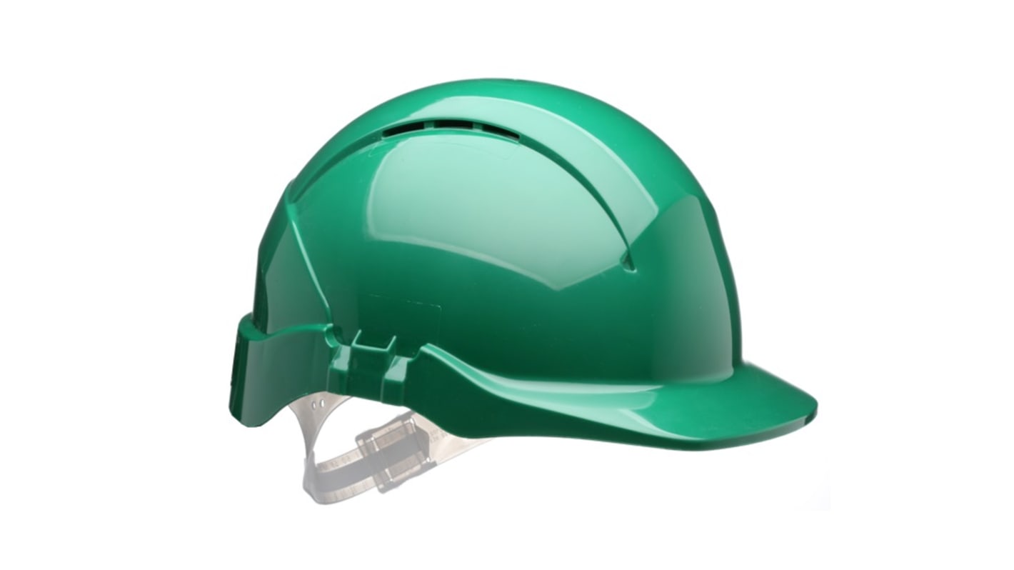 Centurion Safety 绿色ABS安全帽, 通风, 带配件槽, 可调大小, Concept Core系列