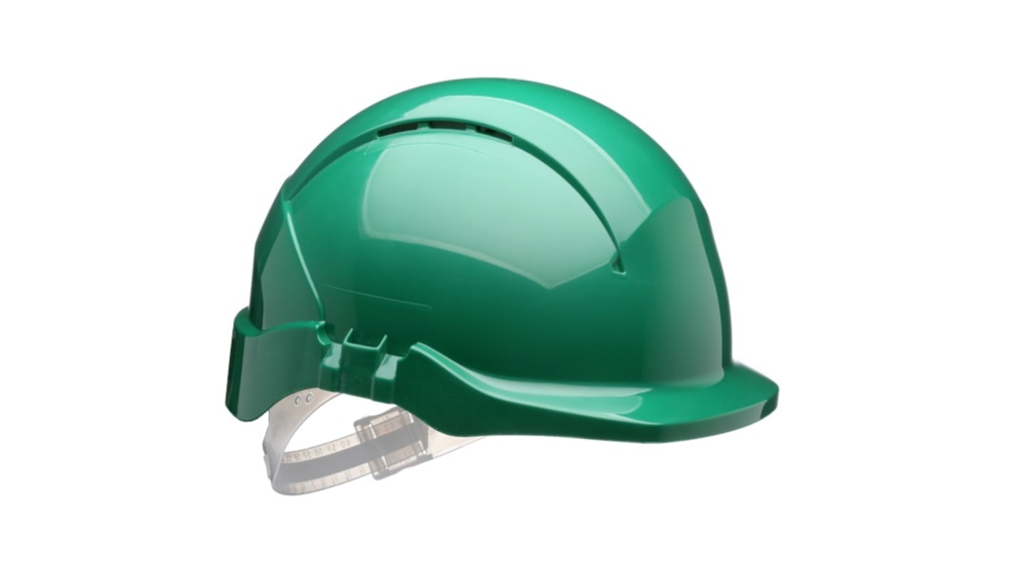 Centurion Safety 绿色ABS安全帽, 通风, 带配件槽, 可调大小, Concept Core系列