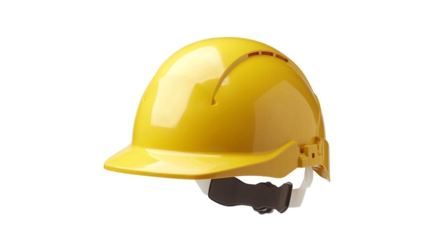 Centurion Safety 黄色ABS安全帽, 通风, 带配件槽, 可调大小, Concept Core系列