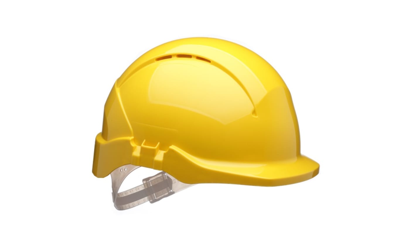 Centurion Safety 黄色ABS安全帽, 通风, 带配件槽, 可调大小, Concept Core系列