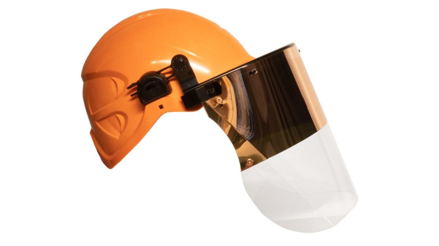 Centurion Safety Flip Up Face Shield with Head Guard , Resistant To Chemical, Heat, Oil, Petrol