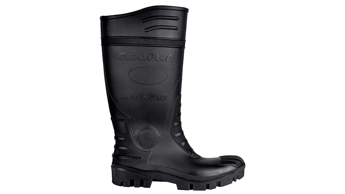 Cofra TYPHOON BLACK/BLACK S5 CI FO Men's Safety Wellingtons, UK 10