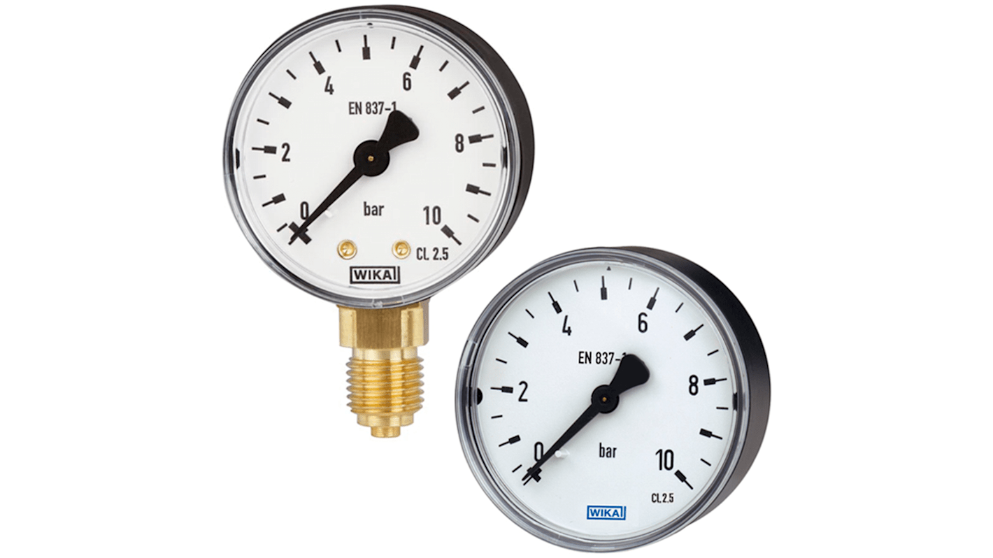 WIKA G 1/8 Analogue Pressure Gauge 6bar Bottom Entry 40mm Outside Diameter