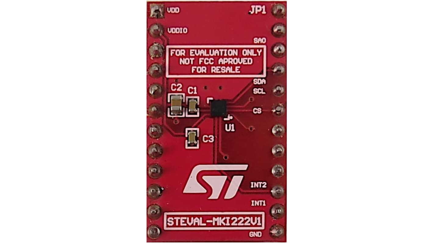 STMicroelectronics STEVAL-MKI222V1 评估套件, 加速表传感器, LIS2DU12芯片, 用于STEVAL-MKI109V3
