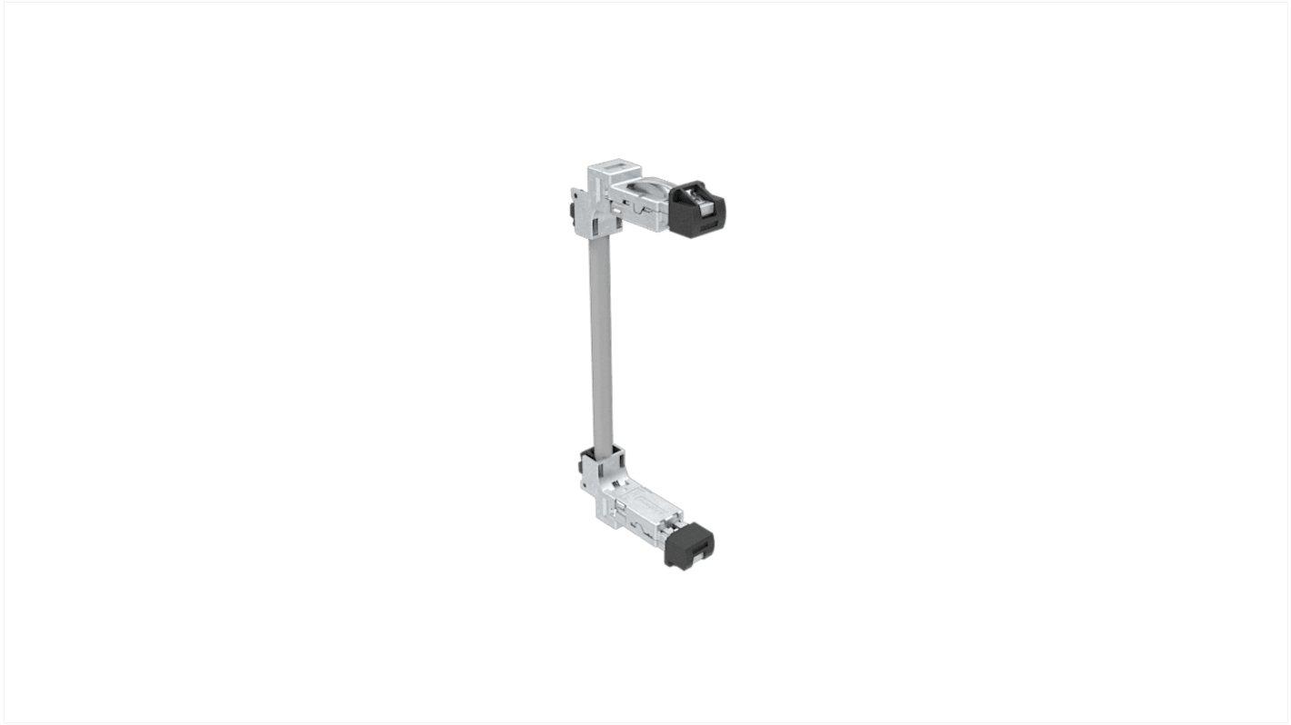 Câble Ethernet catégorie 6a Amphenol Communications Solutions, Noir, 1m Thermoplastique Avec connecteur coudé