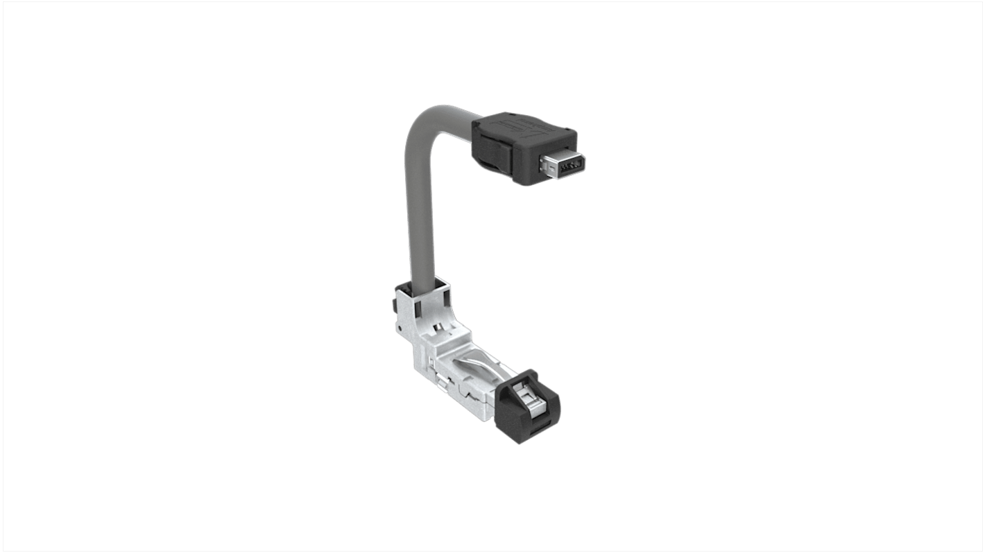 Kabel Ethernet Cat6a długość 1m Z zakończeniem Amphenol Communications Solutions Tworzywo termoplastyczne