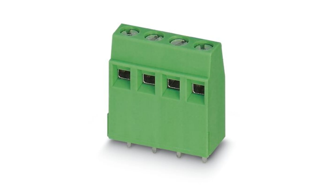 Phoenix Contact PCB Terminal Block, 5.08mm Pitch, Through Hole Mount, 1-Row