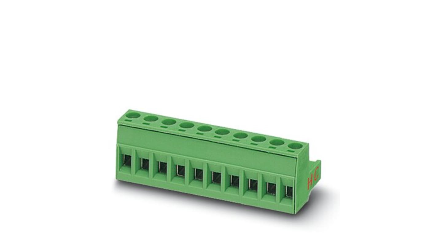 Phoenix Contact, 5.08mm Pitch, 2 Way, Pluggable Terminal Block, Female connector, PCB, 1911965