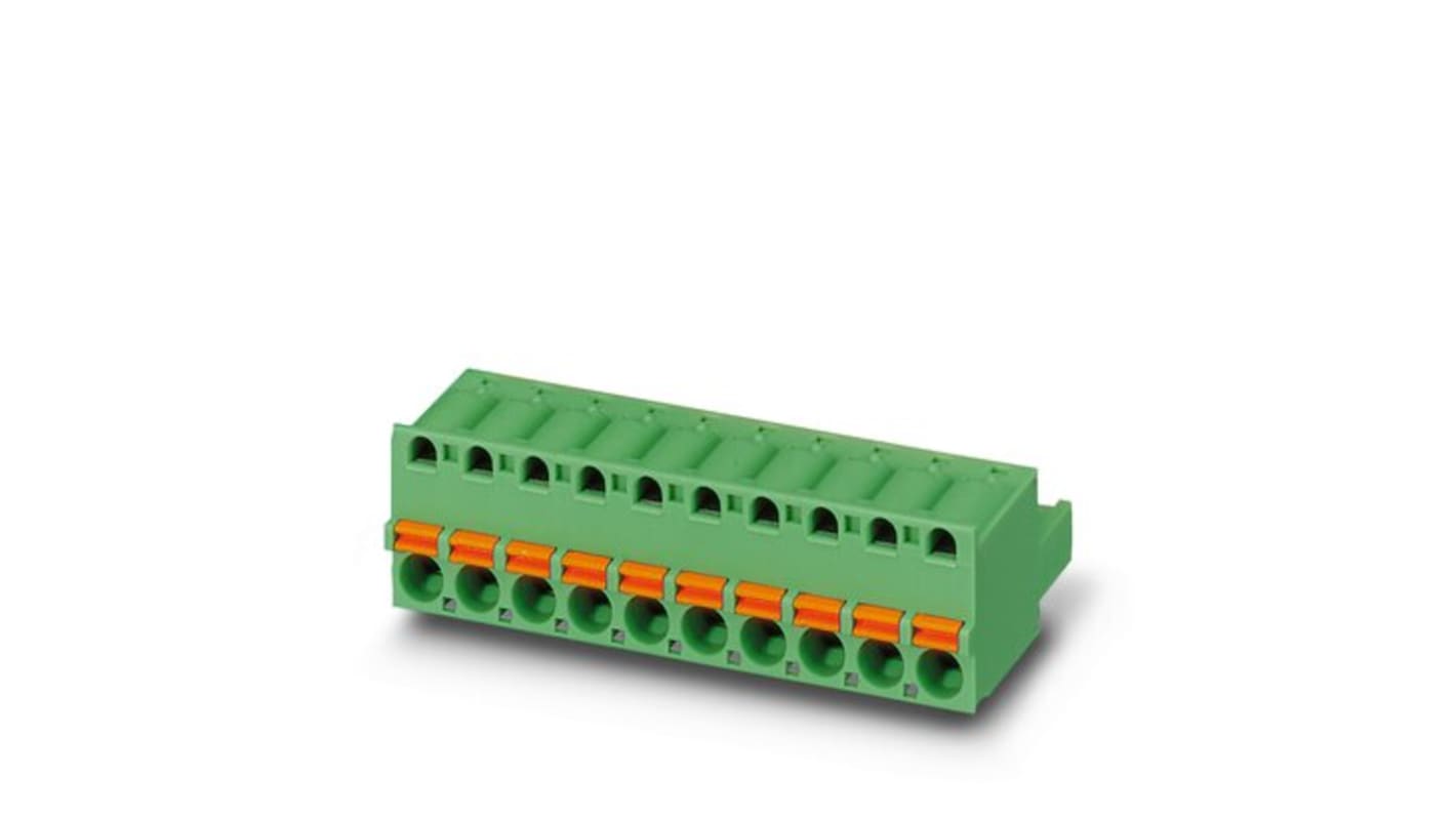 Phoenix Contact, 5.08mm Pitch, 2 Way, Pluggable Terminal Block, PCB, Push In Termination, 1942374