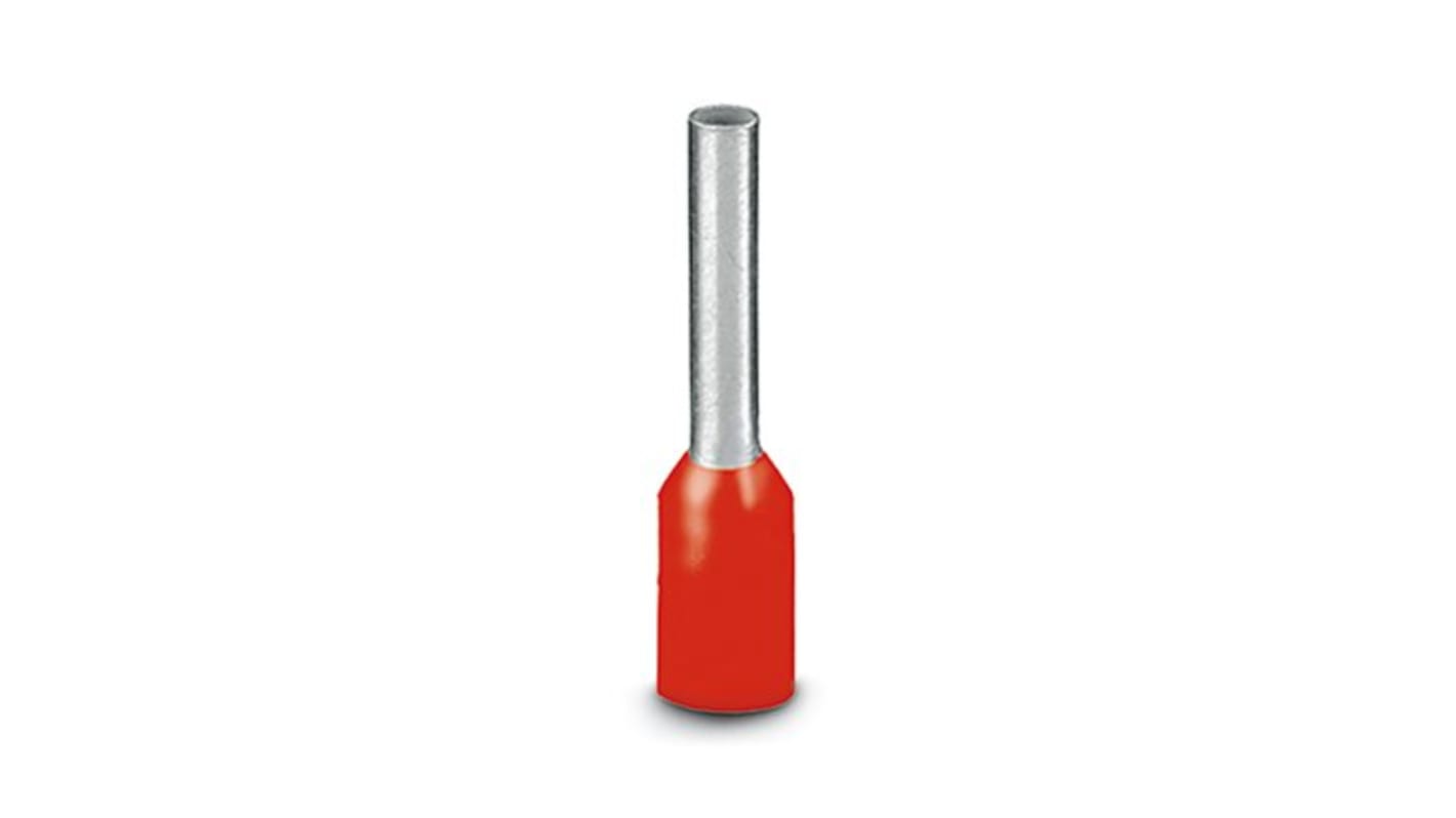 Phoenix Contact, AI 1 - 8 RD - 1000 Ferrule, 8mm Pin Length, 1.5mm Pin Diameter, Red