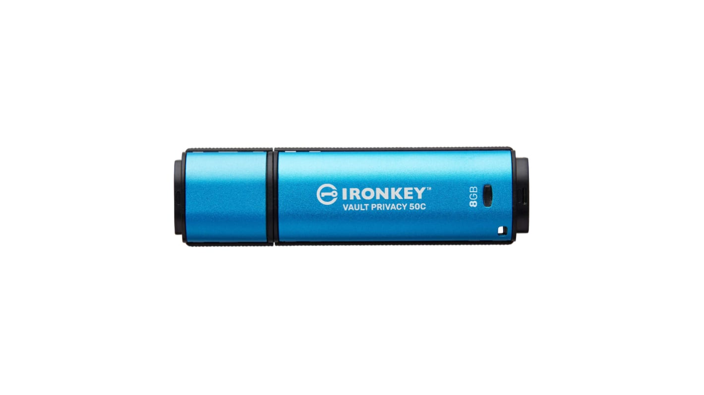 Kingston 8 GBU盘, USB 3.2, 3D TLC, AES-XTS 256 bit, IronKey Vault Privacy 50