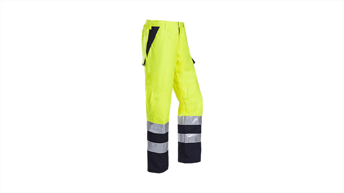 Pantalon haute visibilité Sioen Uk 022VN2PF9, taille 42pouce, Bleu marine/Jaune, Unisexe, Antistatique, Résistant aux