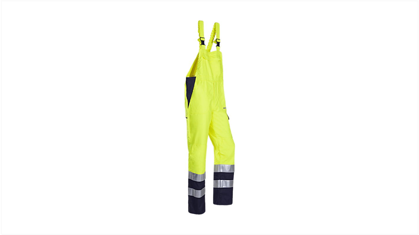Sioen Uk Warnschutz-Overalls 44T Wiederverwendbar Latzhose Marineblau/Gelb Antistatisch, Chemikalienbeständig,