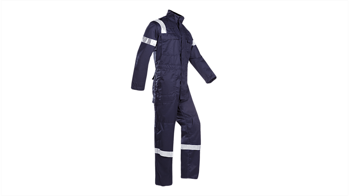 Sioen Uk Navy Reusable Hi Vis Overalls, 34R