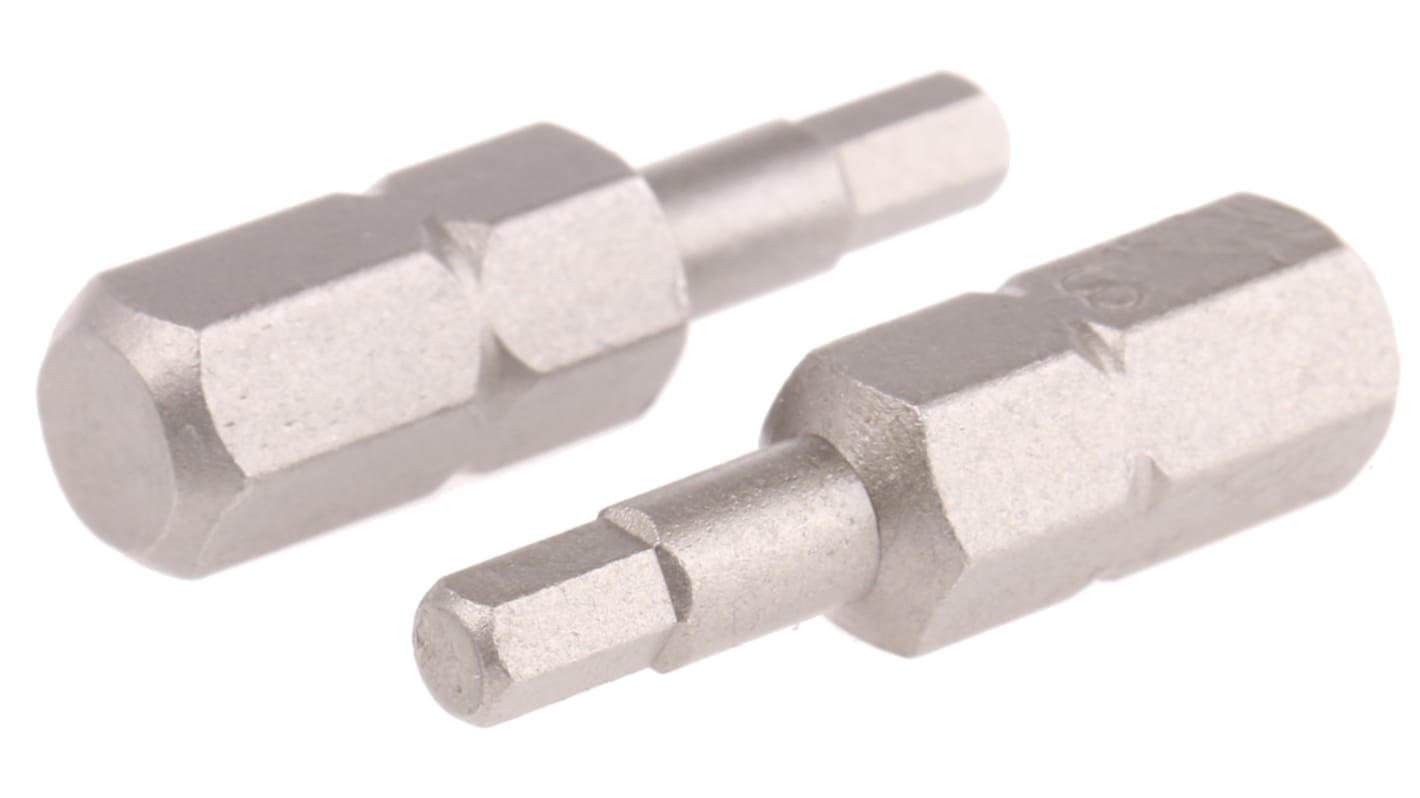 Juego de puntas RS PRO, Hexagonal 3 mm de Acero al Cromo Molibdeno, 50 piezas