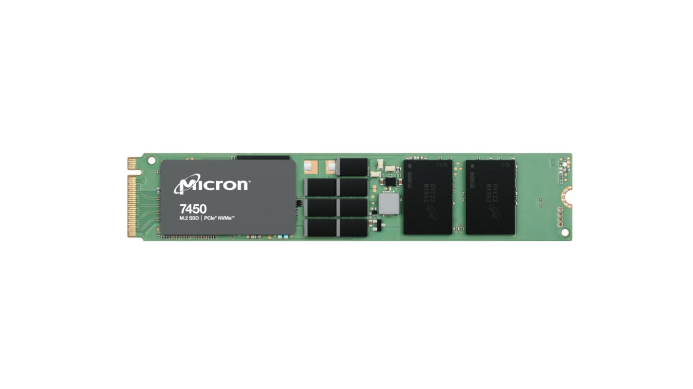 Micron 1.92 TB固态硬盘 SSD, NVMe PCIe Gen 4 x 4接口, M.2 (22110), 7450 PRO, 3D TLC