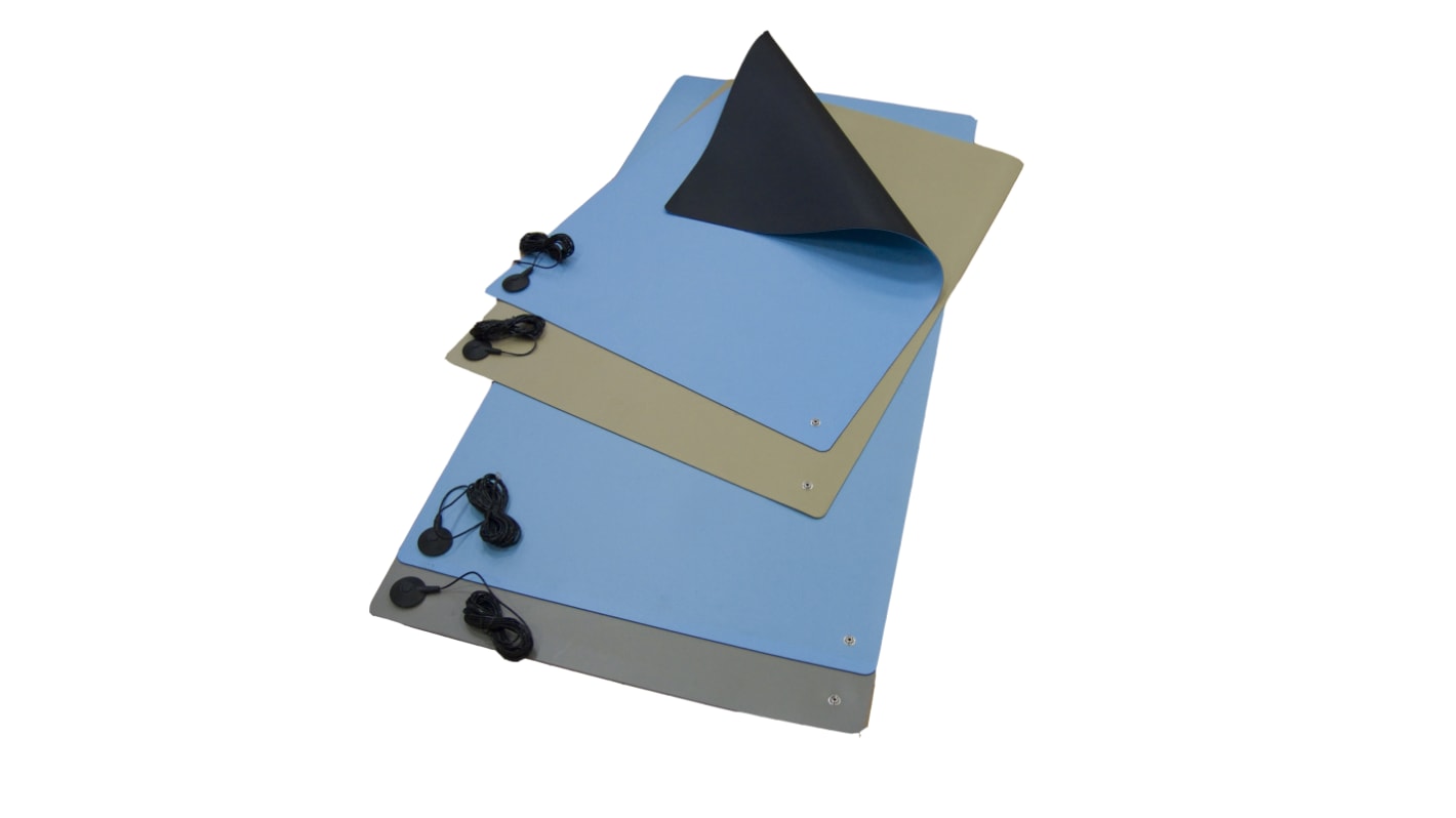 EUROSTAT Beige Table ESD-Safe Mat, 1.2m x 600mm x 2mm