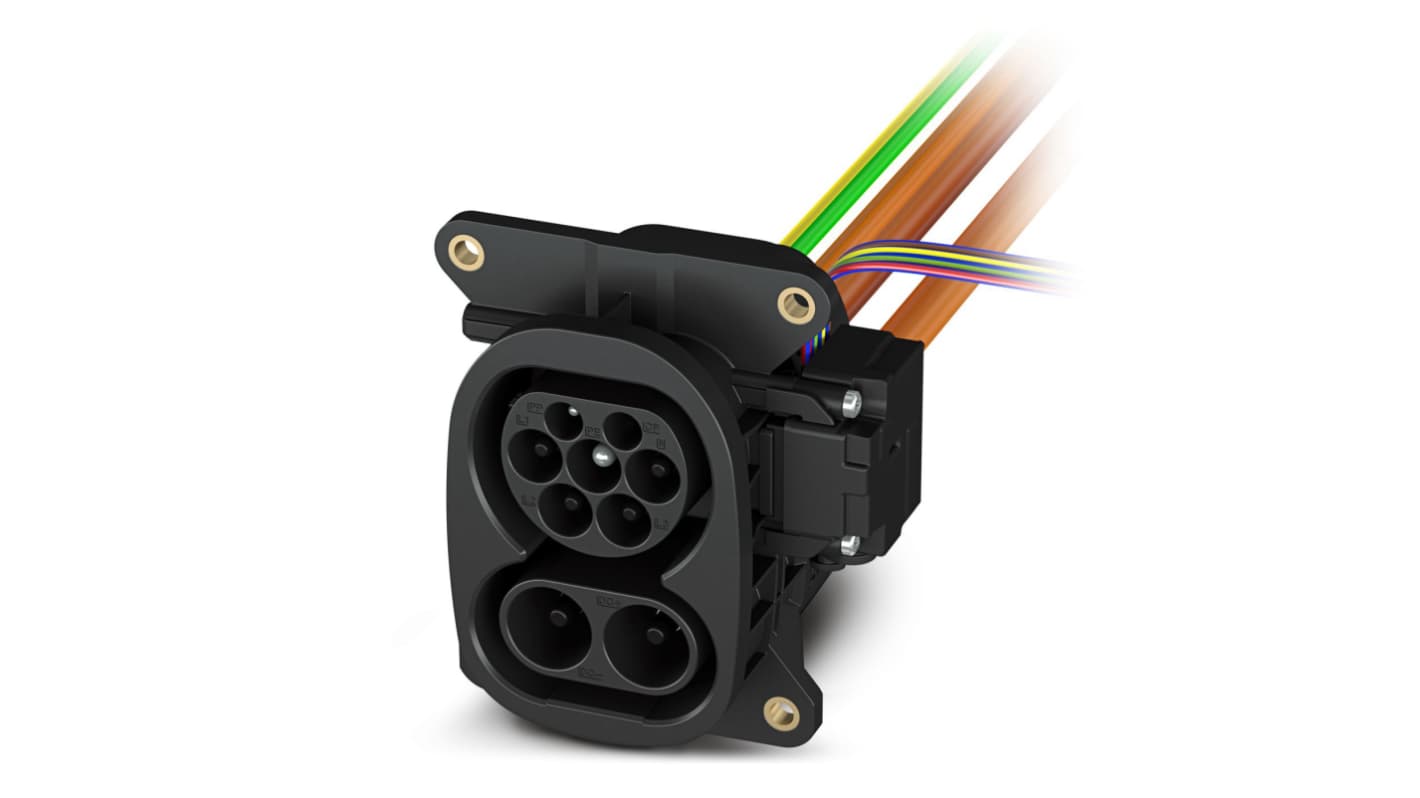 Phoenix Contact, CHARX CONNECT EV Type 2 Electric vehicle connector, 2A, 2m Cable