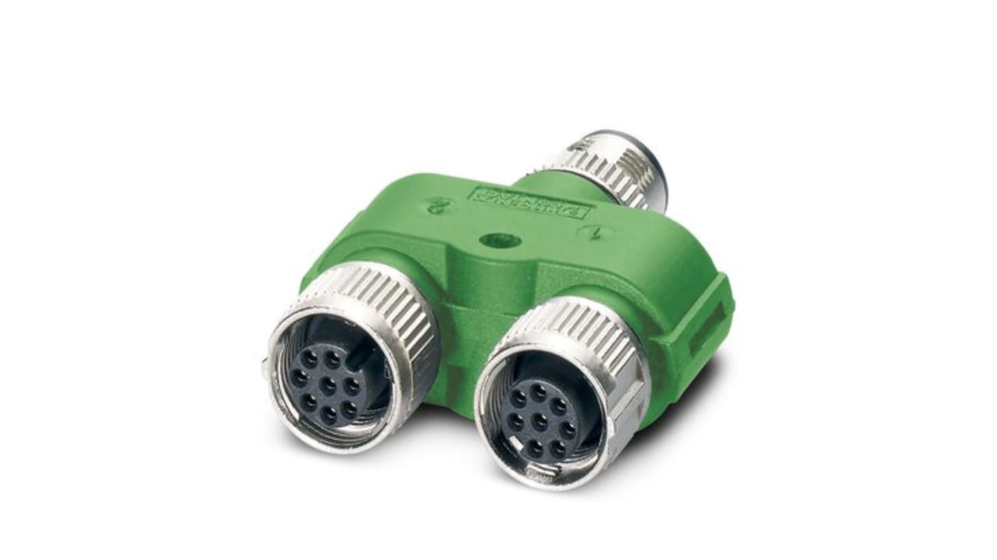 Phoenix Contact Circular Connector, 8 Contacts, M12 Connector, Plug and Socket, IP65, IP67, SAC Series