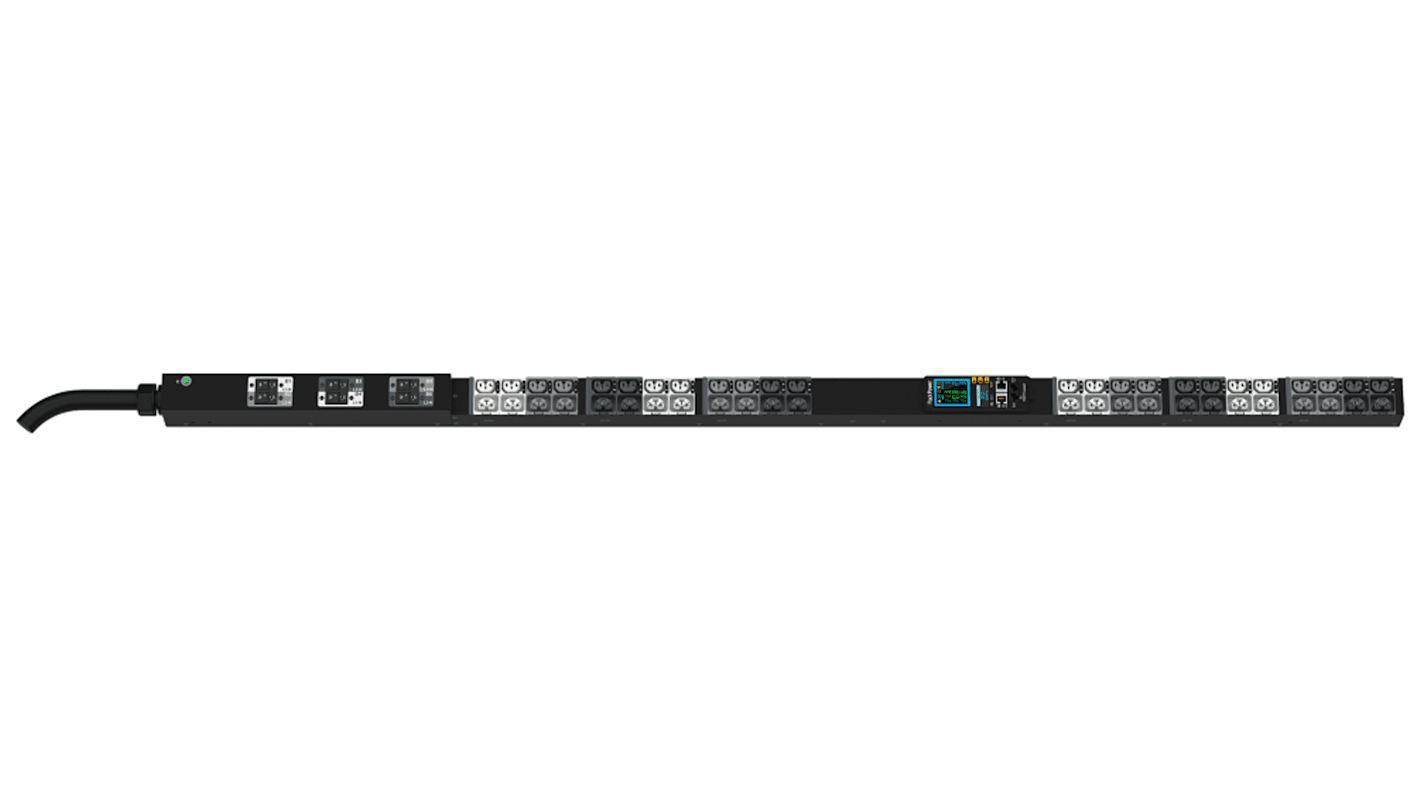 nVent SCHROFF IEC C13, IEC C19 48 Gang Power Distribution Unit, 15.24cm Cable, No, 32A, 400 V, Fused