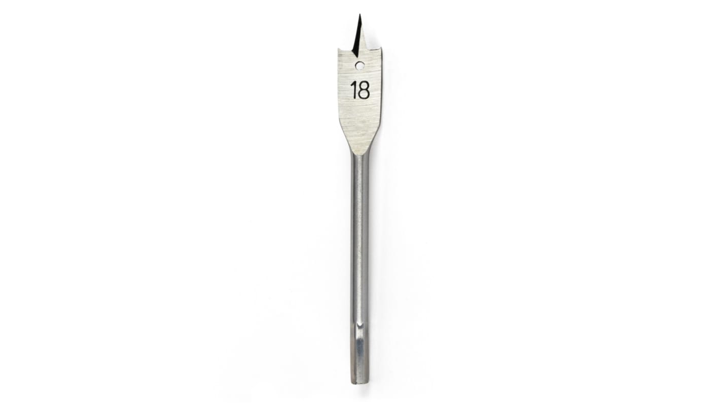 Gripit Φ18mm钢木工扁钻, 12 cm总长, 应用于多材料