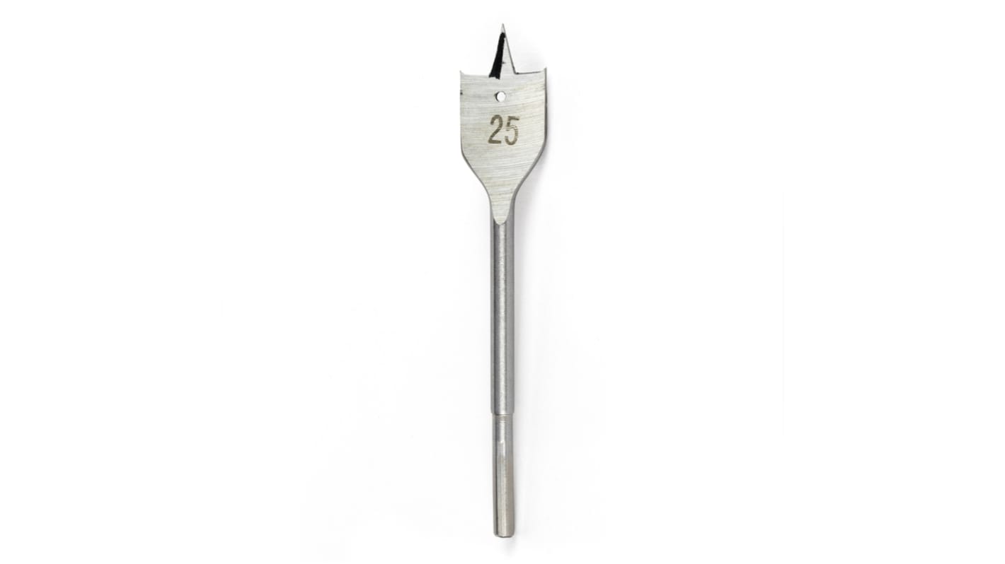 Gripit Flat Series Steel Flat Wood Drill Bit, 25mm Diameter, 12 cm Overall