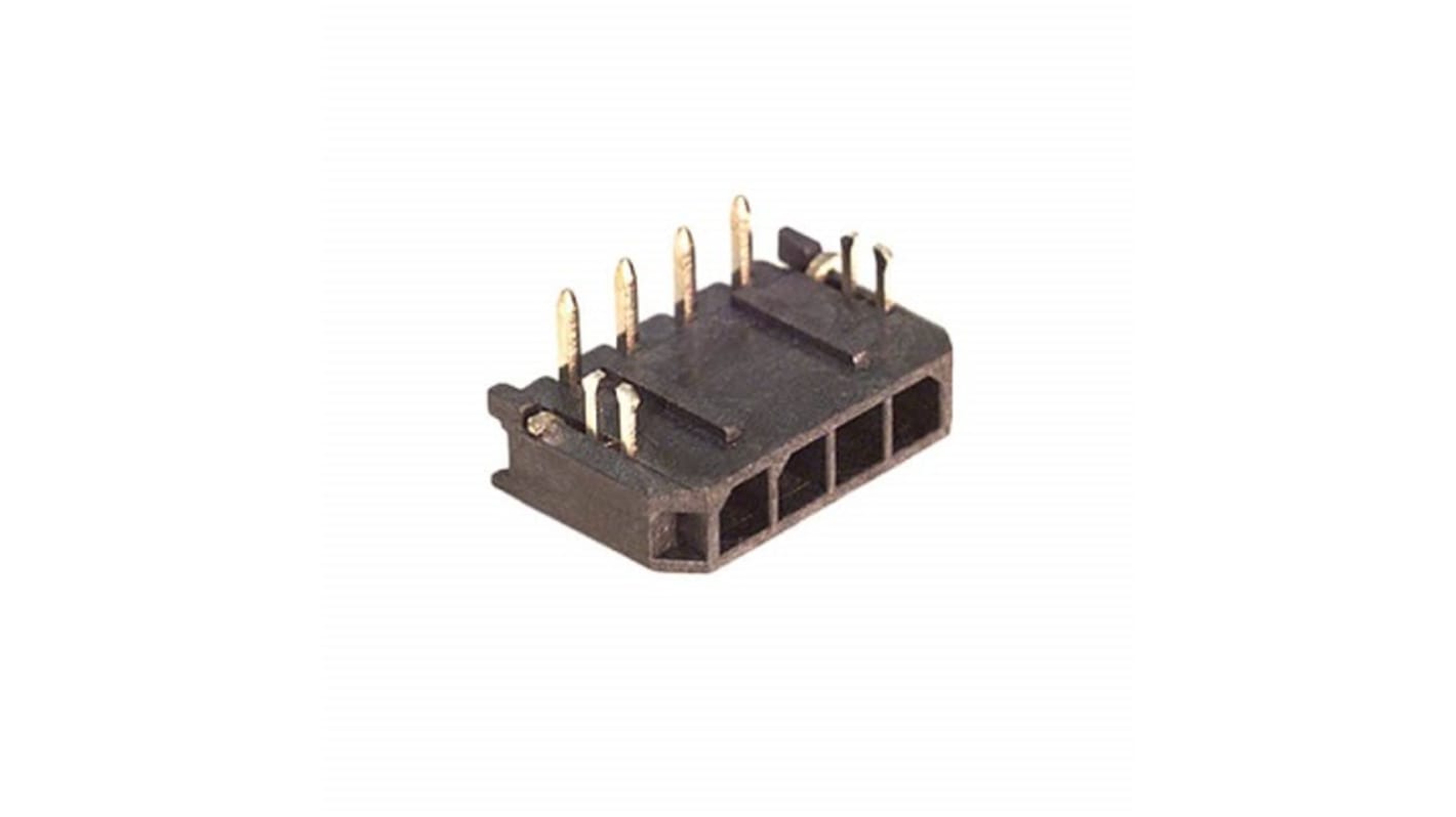 Molex 43650 Leiterplatten-Stiftleiste, 4-polig / 1-reihig, Raster 3mm