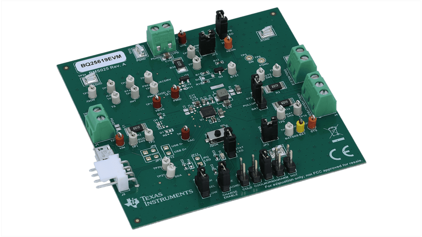 Texas Instruments Power Management IC Development Kit Battery Charger for BQ25619 for BQ25619