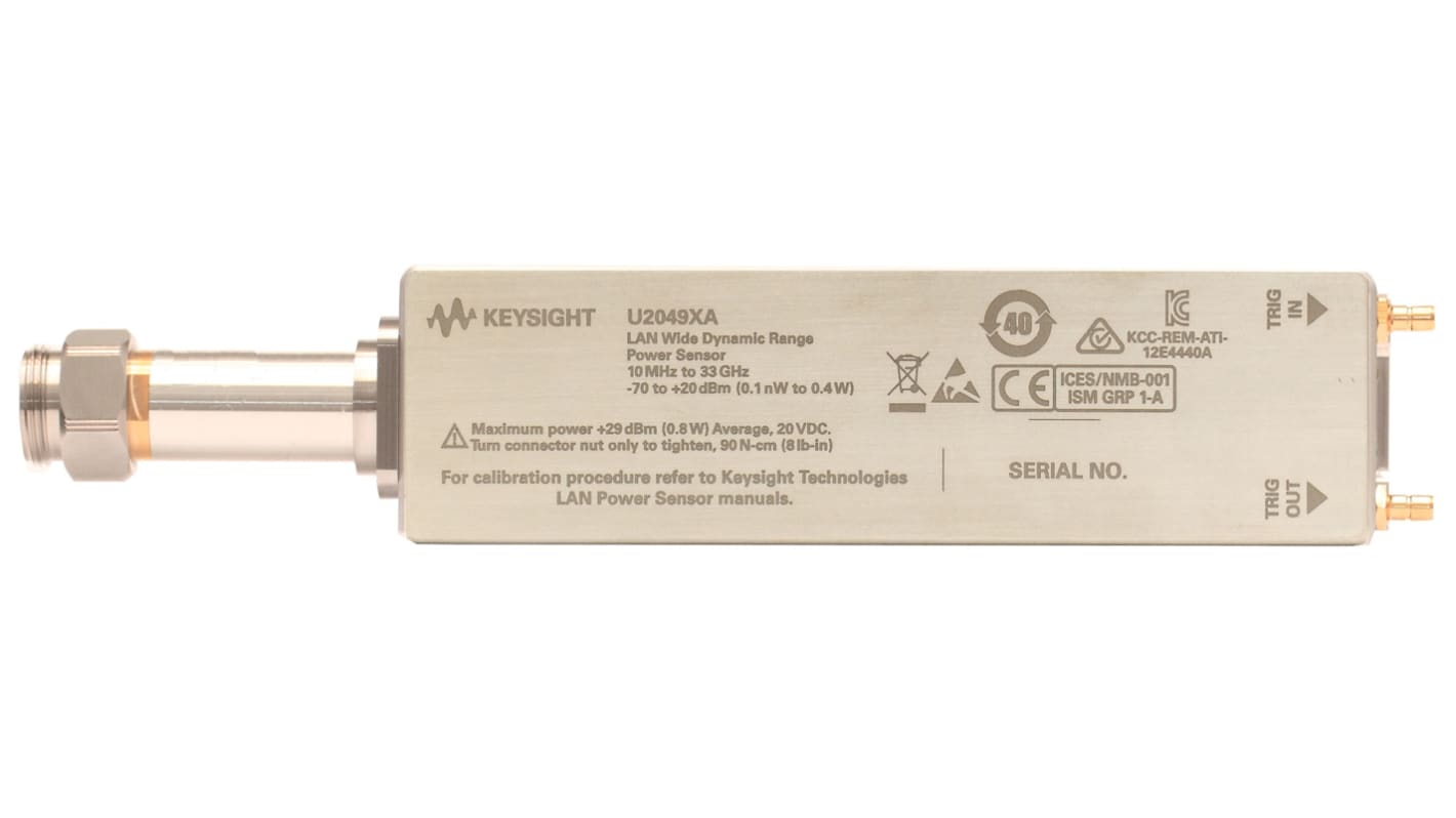 Keysight Technologies 射频功率传感器, 最大频率6GHz, 最小频率10 mhz, N 型插入式