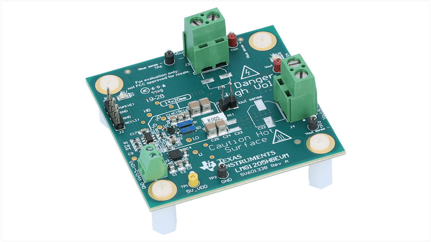 Texas Instruments 評価ボード, 評価モジュール, ハーフブリッジドライバ, LMG1205 用, LMG1205HBEVM