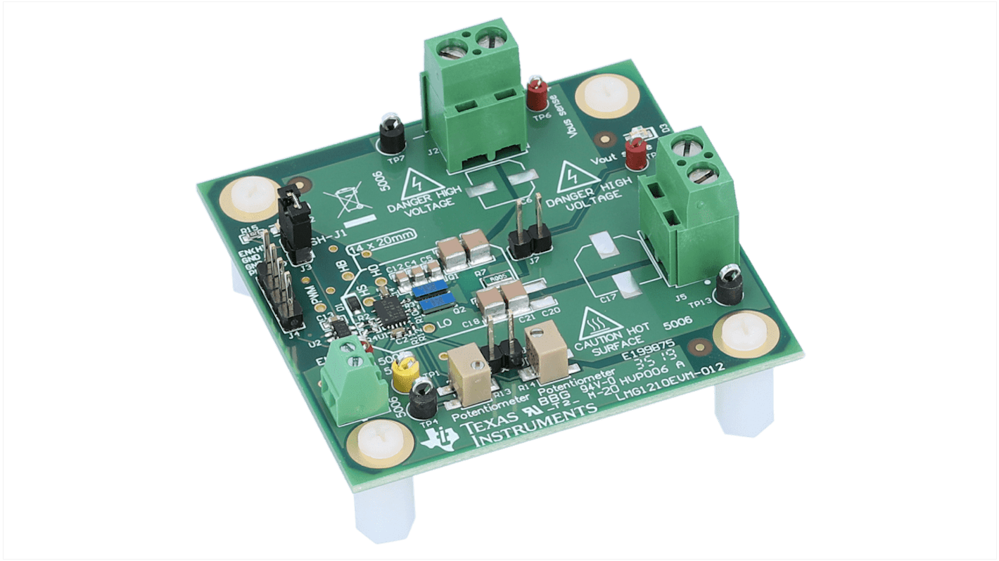 Módulo de evaluación Driver de medio puente Texas Instruments Half-Bridge Open Loop Evaluation Module - LMG1210EVM-012