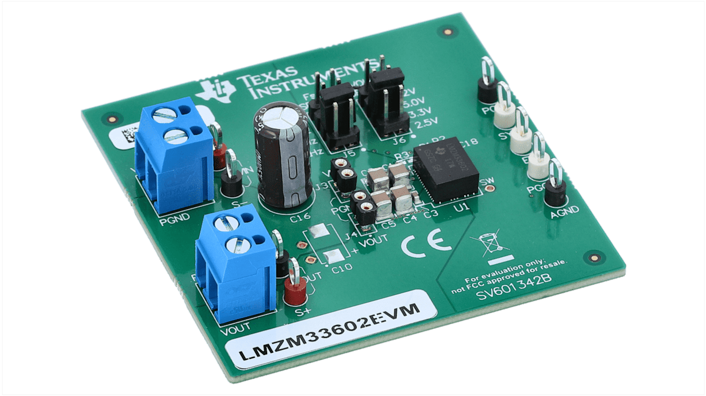 Texas Instruments 評価ボード, 開発キット, 電源モジュール, LMZM33602 用, LMZM33602EVM