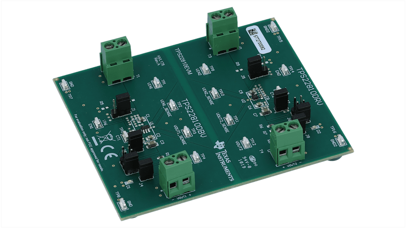 Texas Instruments Load Switch Evaluation Module, 电源管理 评估模块, TPS22810芯片