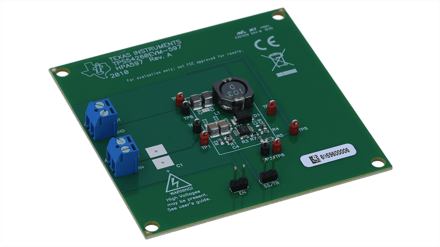 Texas Instruments 評価ボード, 評価モジュール, DC-DCコンバータ, TPS54260 用, TPS54260EVM-597
