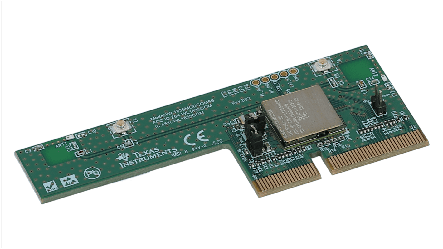 Texas Instruments Development Kit, 2.4GHz Entwicklungsplatine BLE, WiFi für WL18MODGB, Bluetooth, WiFi