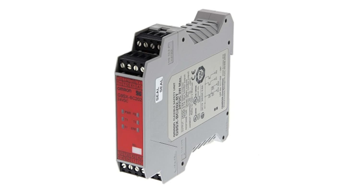 Omron Basic Unit G9SX Time Delay Safety Relay, 24V dc, Dual-Channel, 2 Safety Contacts