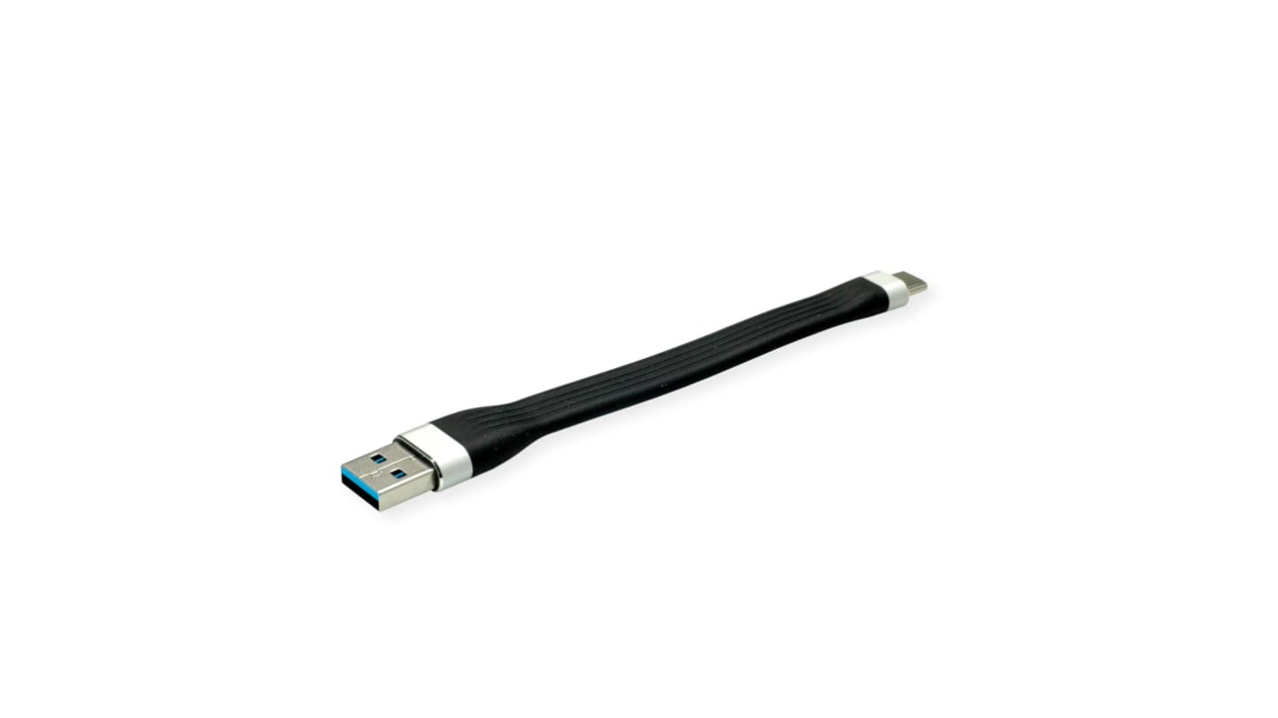 Roline USB 3.2, Male USB A to Male USB C, 110mm