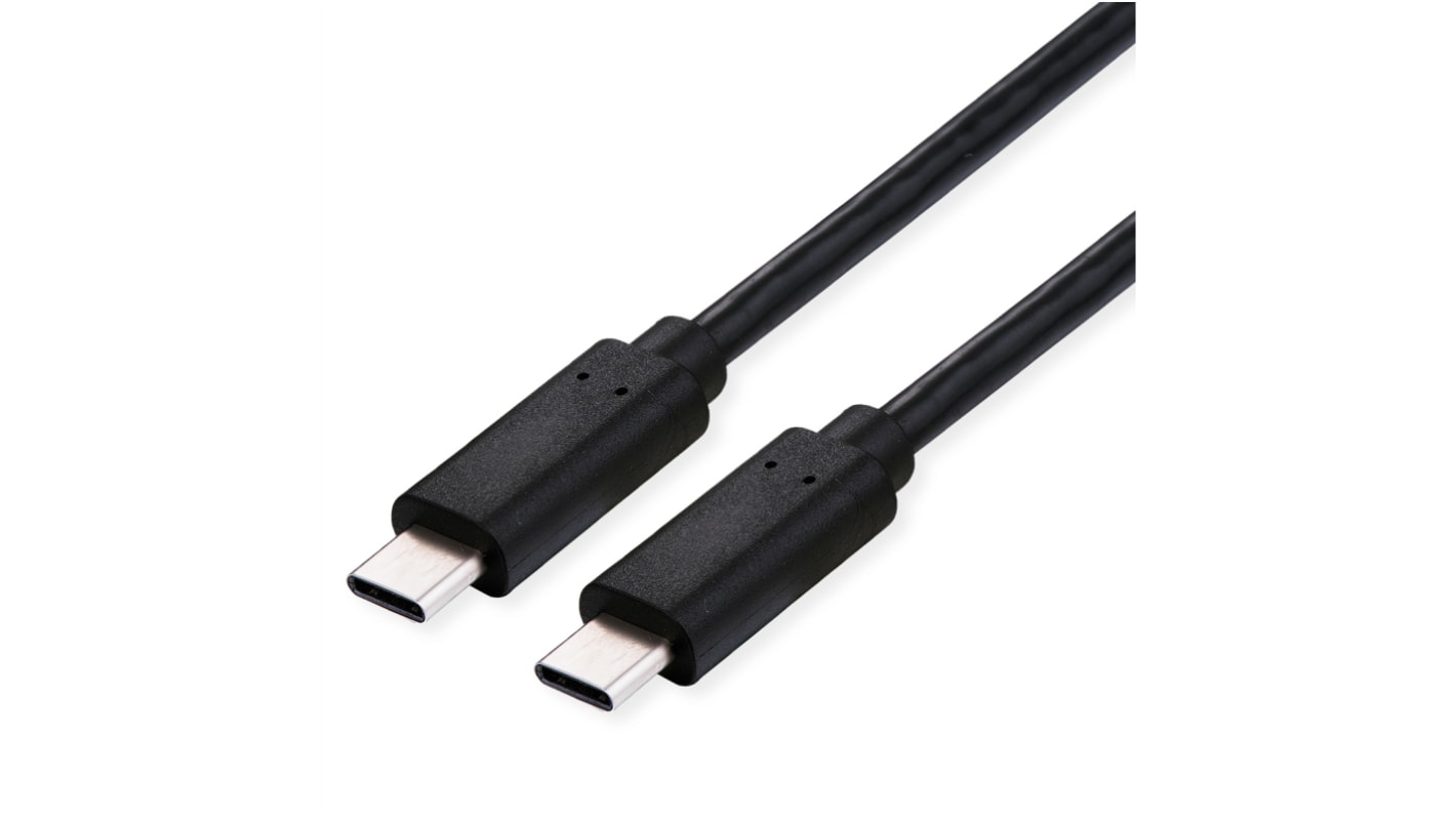 Cable USB 4.0 Roline, con A. USB C Macho, con B. USB C Macho, long. 1m