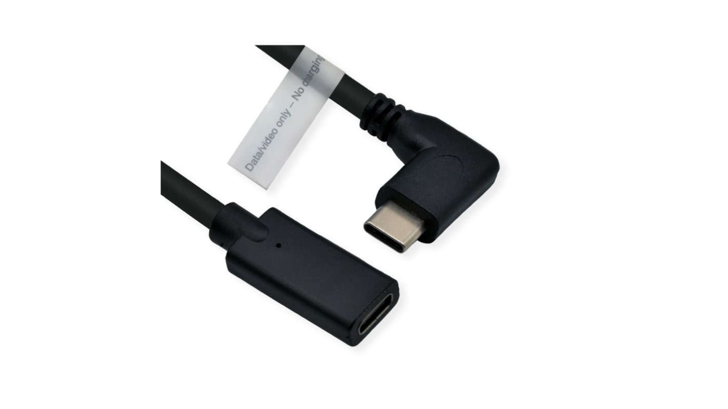 Roline Male USB C to Female USB C  Cable, 3840 x 2160, 2m