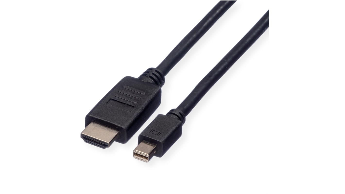 Roline Male DisplayPort to Male HDMI  Cable, 1920 x 1200, 1.5m