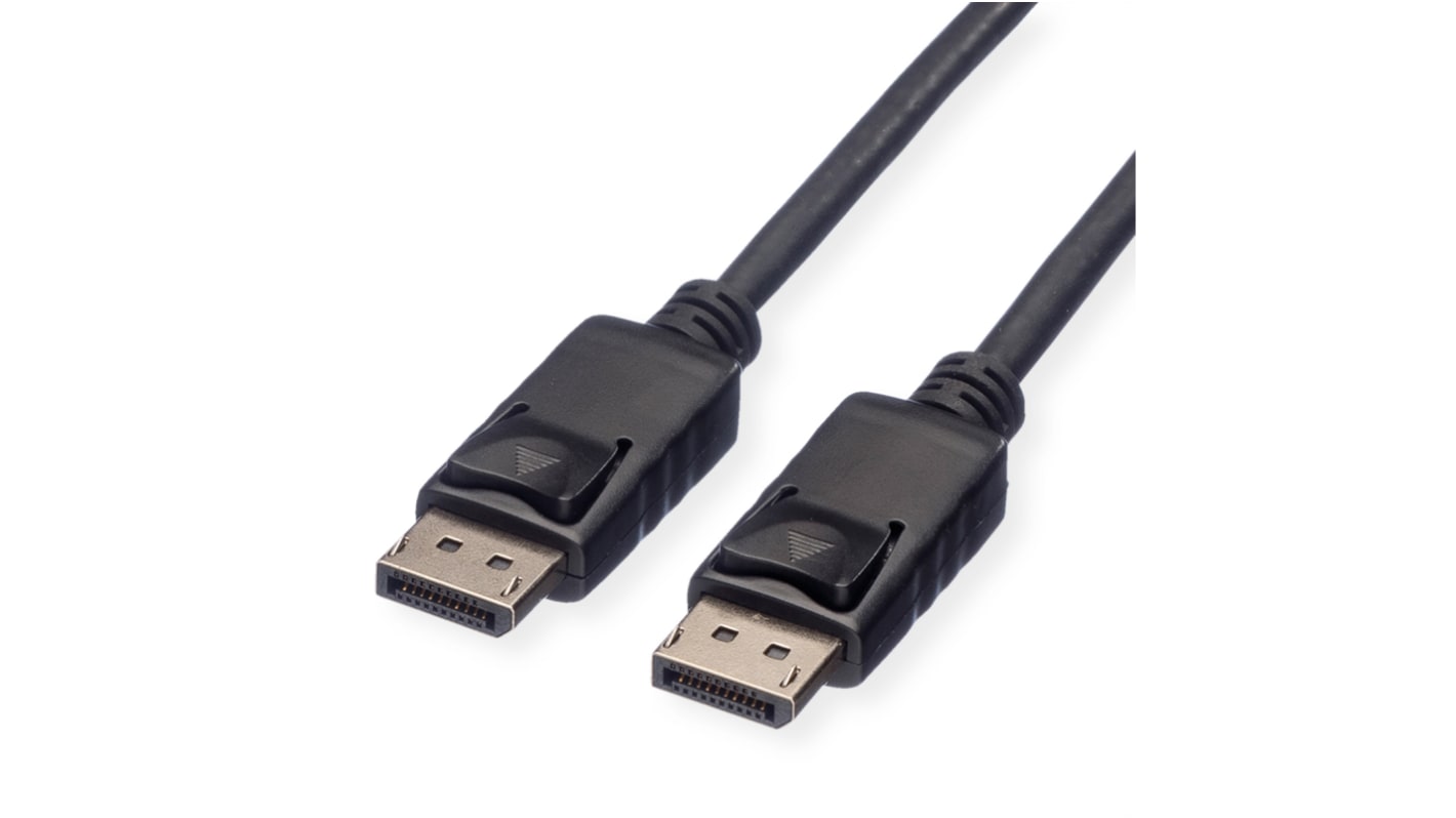 Roline Male DisplayPort to Male DisplayPort  Cable, 4096 x 2560, 5m
