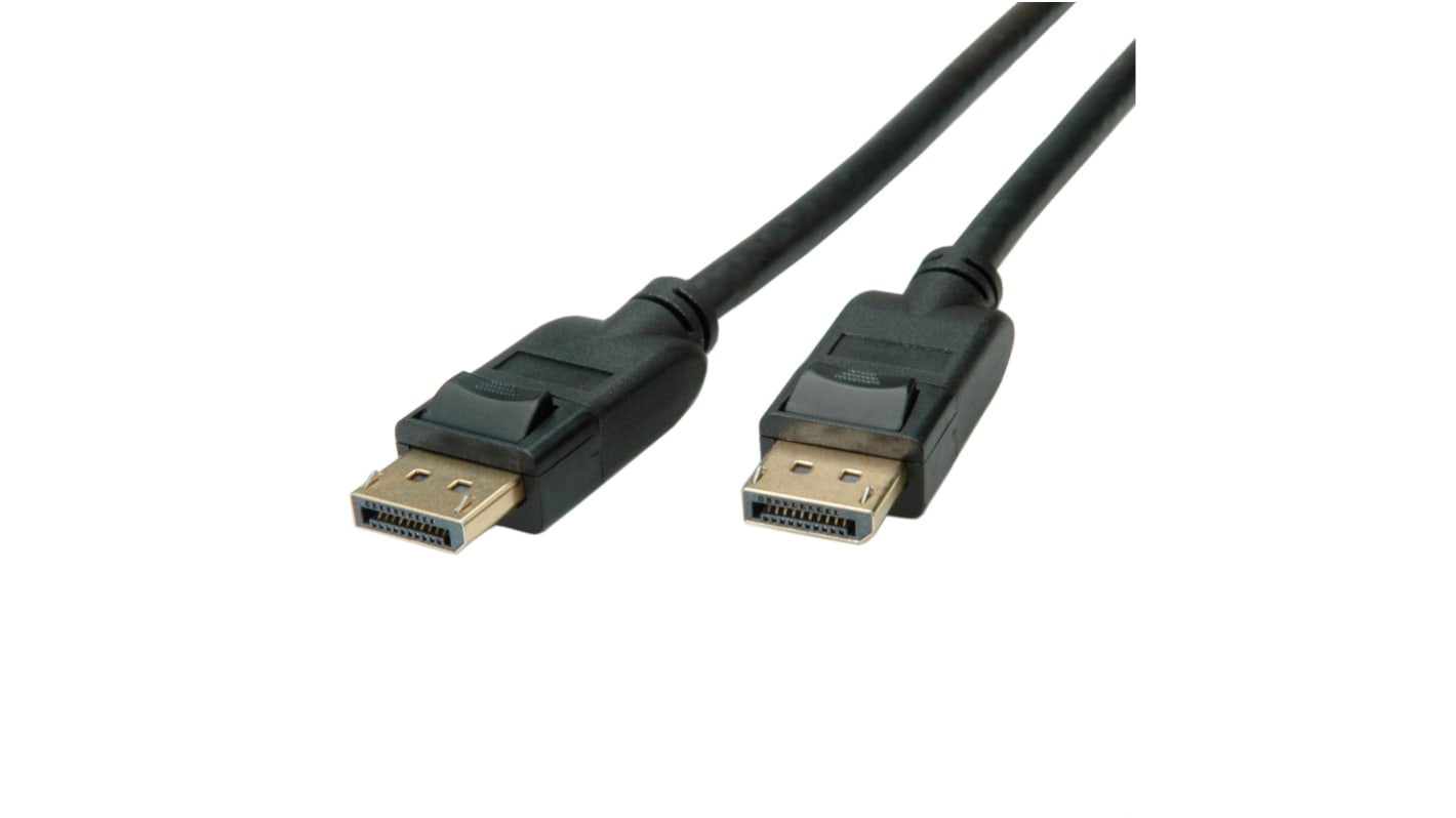 Roline Male DisplayPort to Male DisplayPort Display Port Cable, 7680 x 4320, 2m