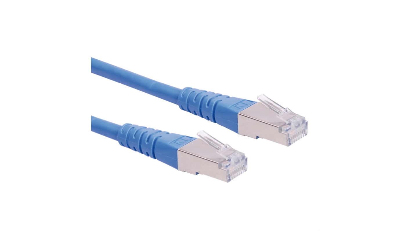 Roline Ethernetkabel Cat.6, 1m, Blau Patchkabel, A RJ45 S/FTP Stecker, B RJ45, PVC