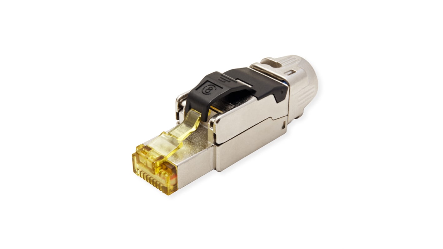 Roline Connectors RJ-45 Series Male RJ45 Modular Plug, Wire Mount, Cat8 1 Port 1 -Way