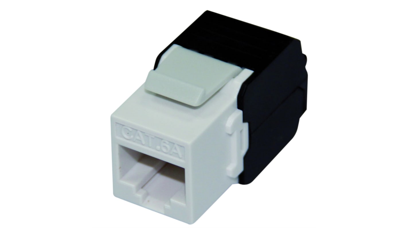 Roline RJ45 Keystone Jack Series Female RJ45 Connector, Keystone Mount, Cat6a 1 Port 1 -Way
