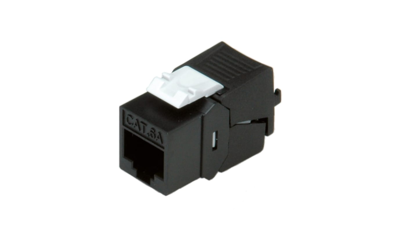 Roline RJ45 Keystone Jack Series Female RJ45 Connector, Keystone Mount, Cat6a 1 Port 1 -Way