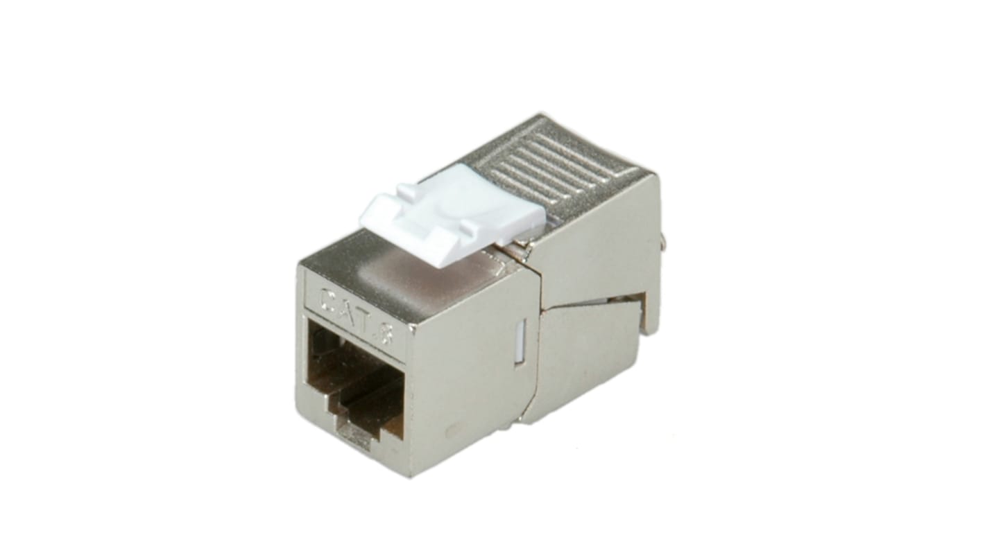Roline RJ45 Keystone Jack  Industrielt netværksstik, Hun, Cat6, 1-Polet, Keystone montering