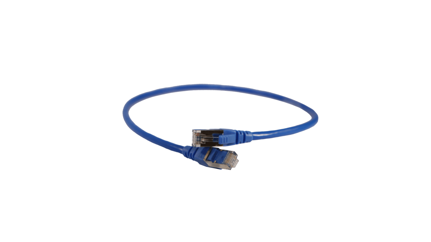 Legrand, 500mm Cat6, Blue RJ45 to RJ45, F/UTP, Terminated PVC Sheath