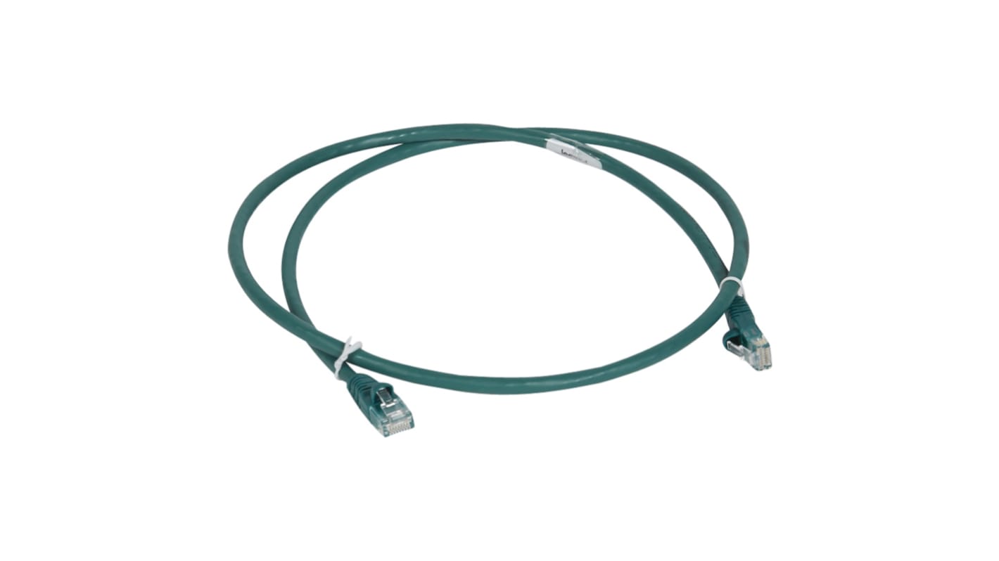Legrand, 2m Cat6, Green RJ45 to RJ45, U/UTP, Terminated